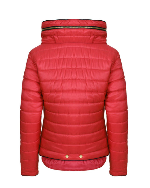 New Ladies Womens Quilted Padded Puffer Bubble Fur Collar Warm Thick Jacket Coat