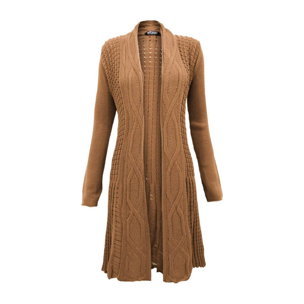 Women's Knitted Boyfriend Open Front Cardigan