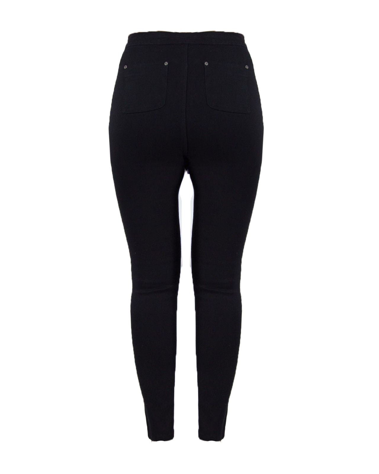 Ladies Women Knee Ripped High Waist Jegging Knee Skinny Black Jeans UK size 6-16