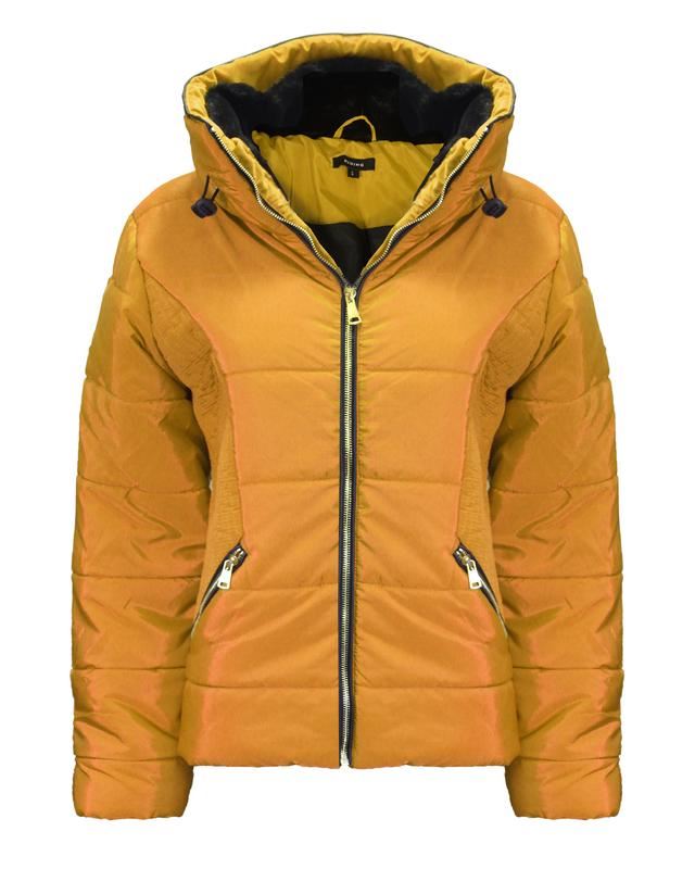 New Ladies Women Concealed Hooded Long Sleeve Quilted Padded Bubble Jacket Coat