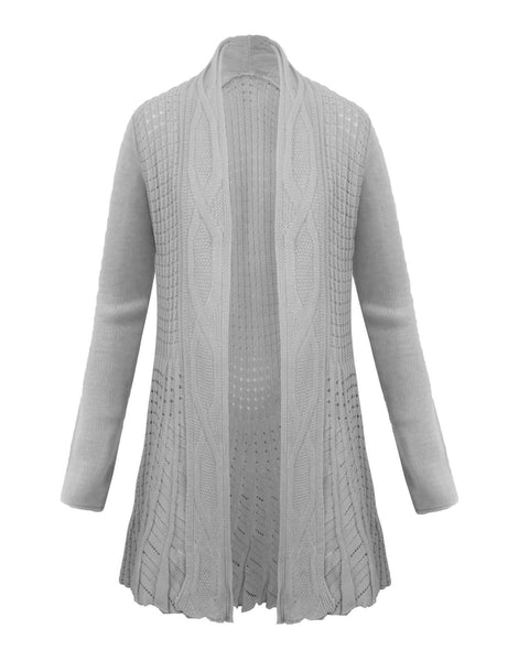 Women's Knitted Boyfriend Open Front Cardigan
