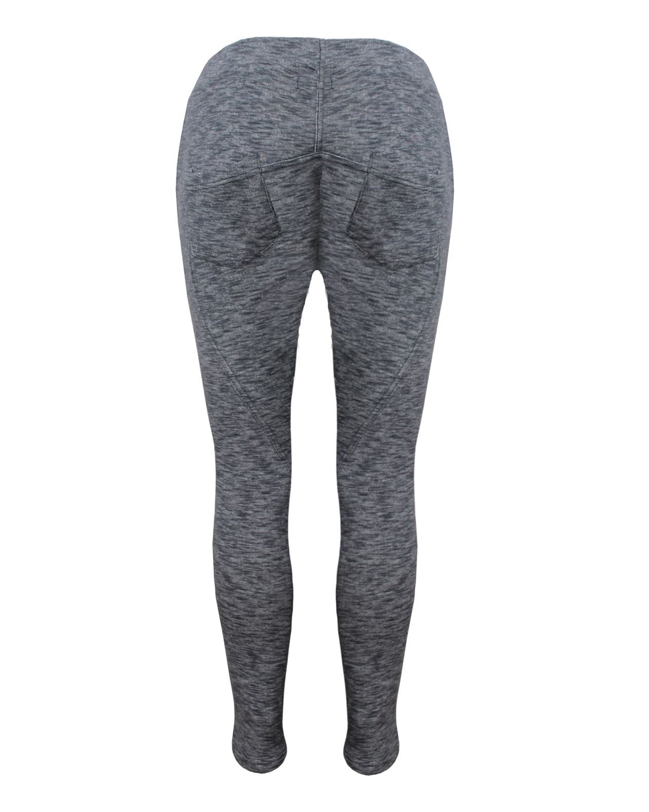 LADIES WOMENS POCKETED FULL LENGTH TROUSER JOGGING STRETCHY PLAIN BOTTOM 8-16