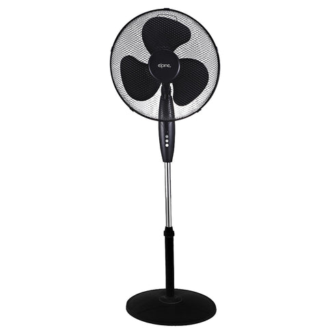 New 16" Oscillating Stand Fan Indoor Round Base 3 Speed Levels Grill Summer